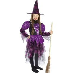 Déguisement sorcière violet fille 7/10 ans