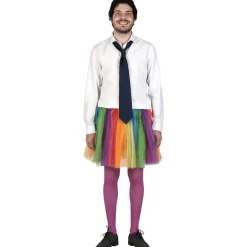 Déguisement tutu et collant coloré Homme danceuse étoile