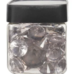 Diamants décoratifs argentés transparents