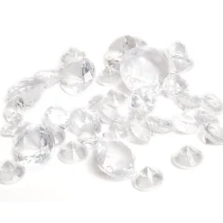 Diamants décoratifs blancs transparents