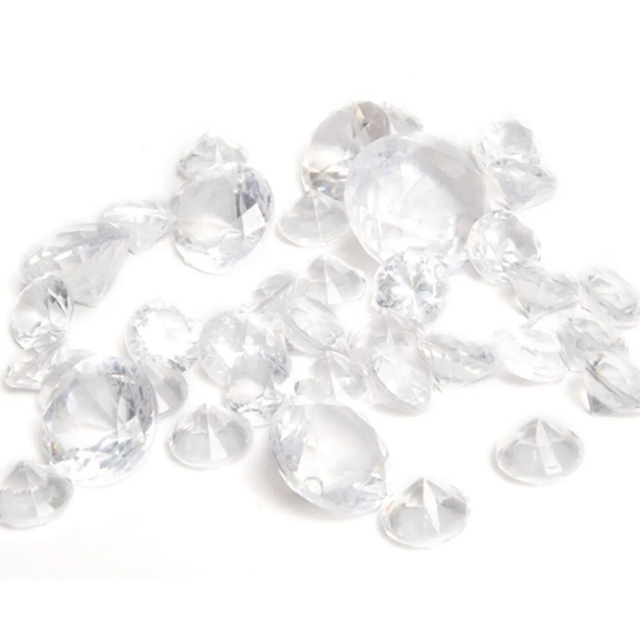 Diamants décoratifs blancs transparents