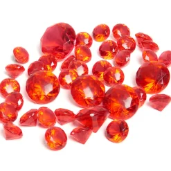 Diamants décoratifs rouges transparents