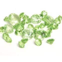 Diamants décoratifs verts anis transparents