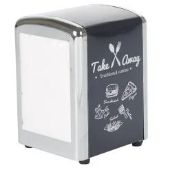 Distributeur de serviettes en papier gris noir