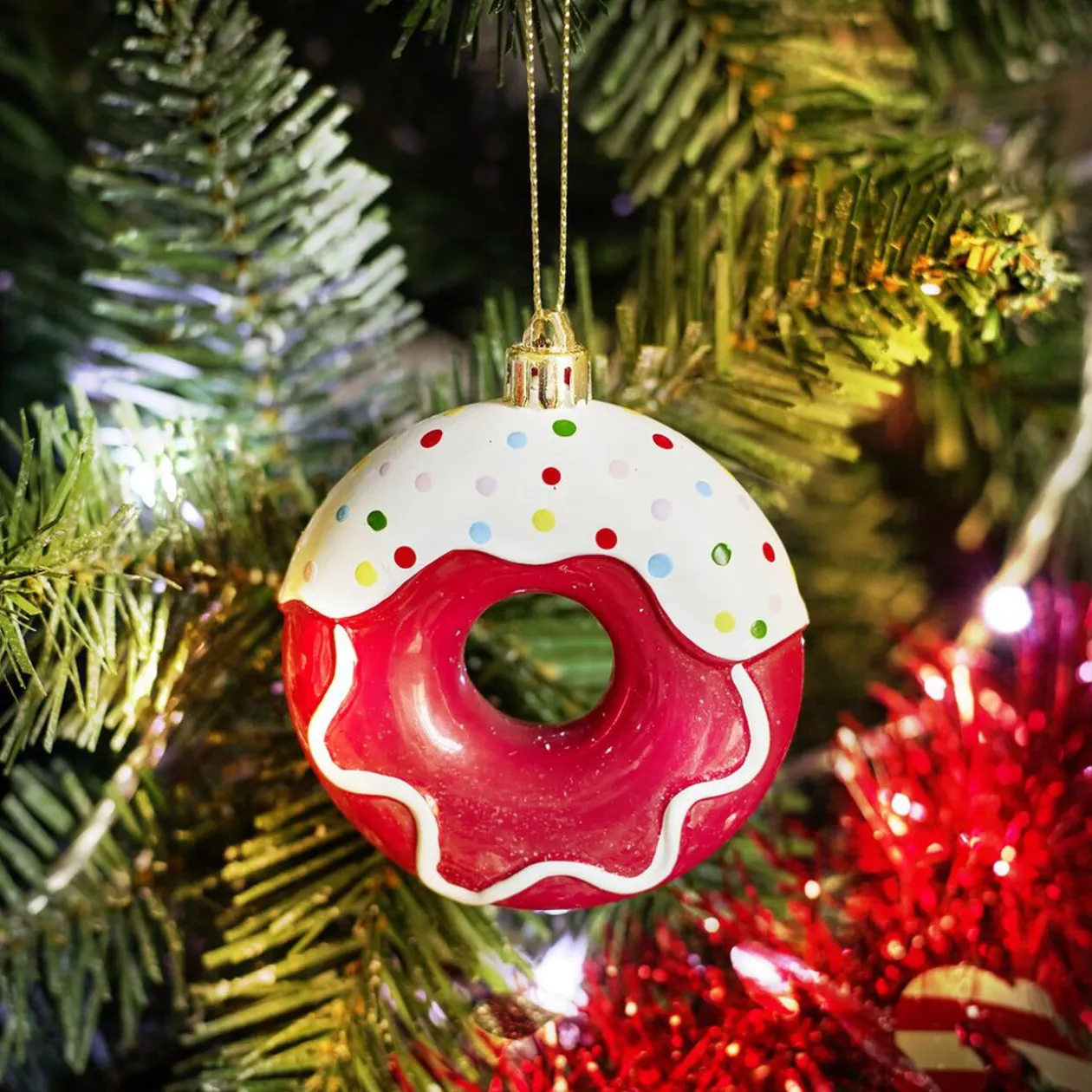 Donut à suspendre bleu ou rose Ø8cm