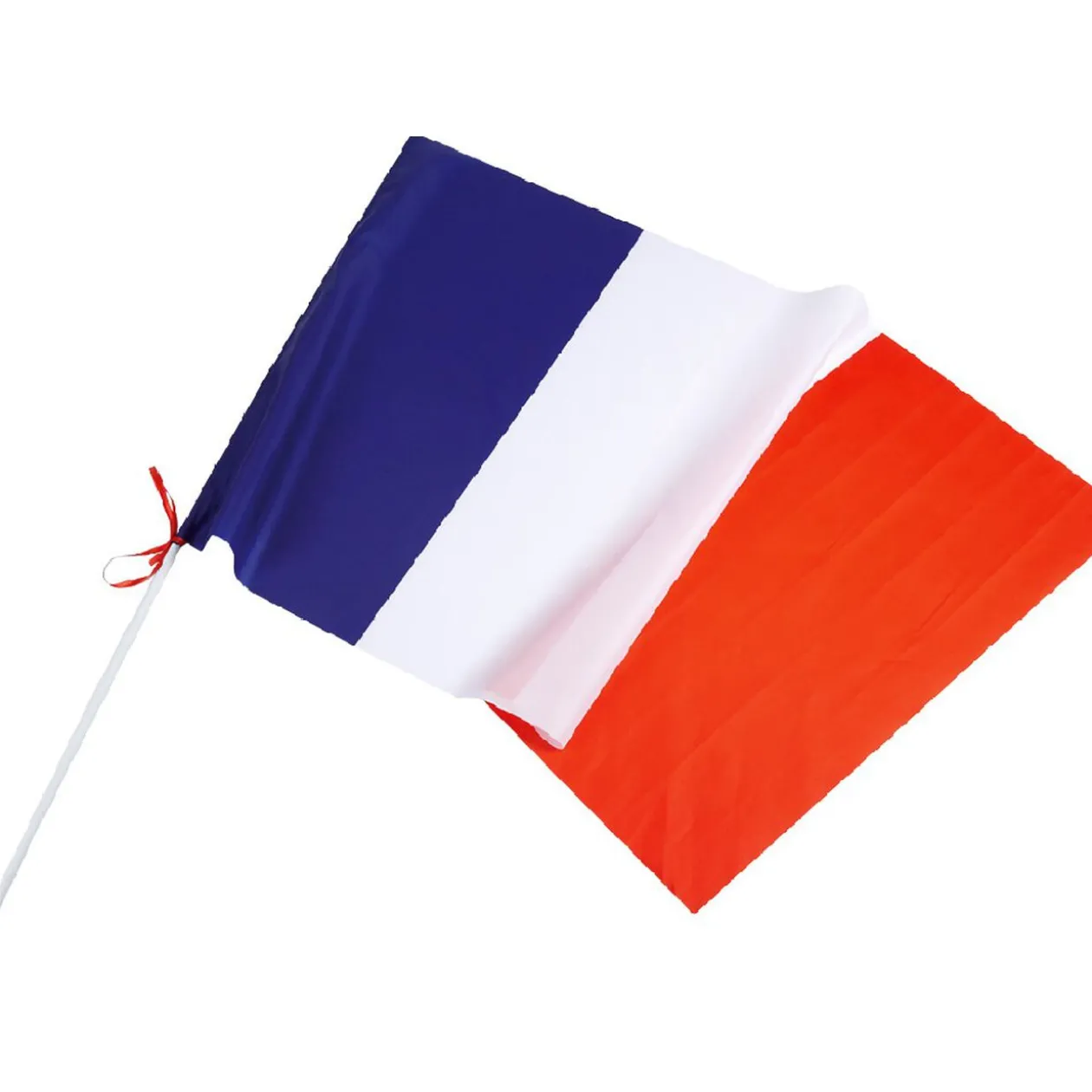 Drapeau France avec hampe en plastique