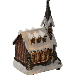 Eglise enneigée lumineuse