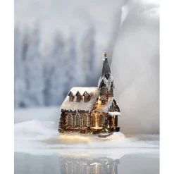 Eglise enneigée lumineuse