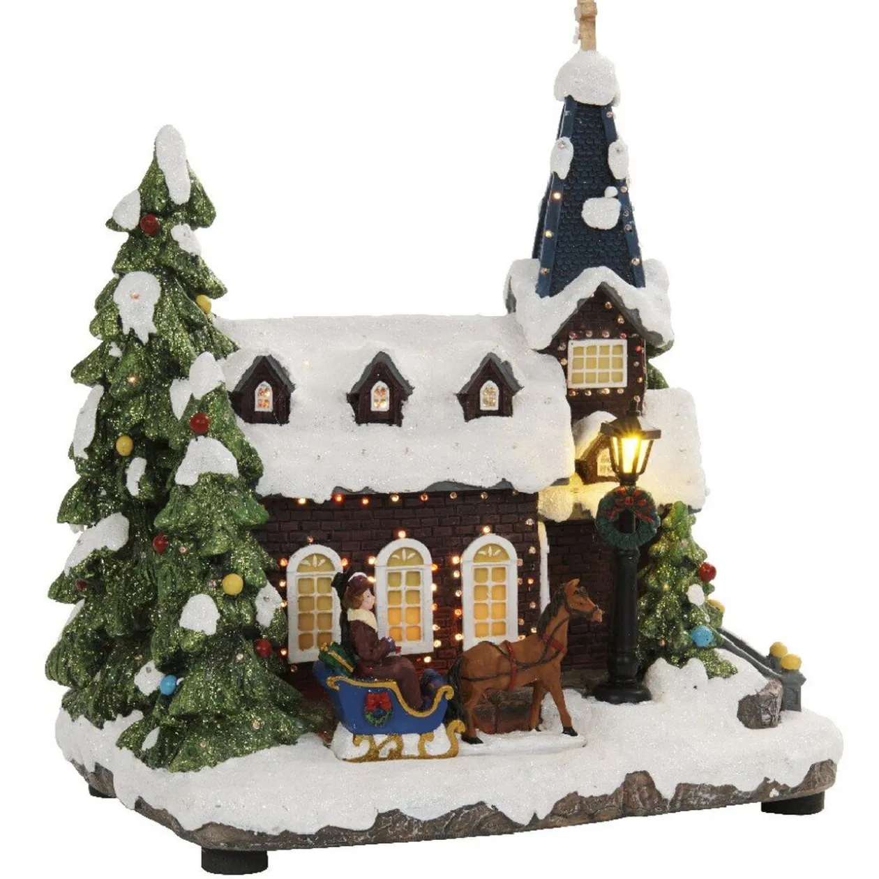 Eglise lumineuse résine