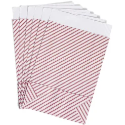 Enveloppe cadeau papier Noël tradition rouge et blanc x6 - 20x8xH28cm