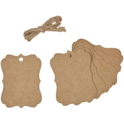 Etiquette cadeau noir ou marron x 8