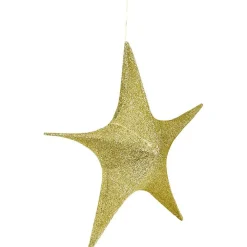 Etoile de Noël dorée en polyester