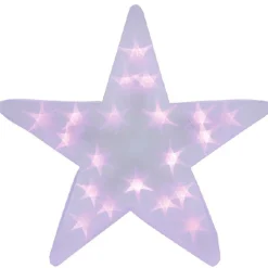 Etoile lumineuse rose fixe