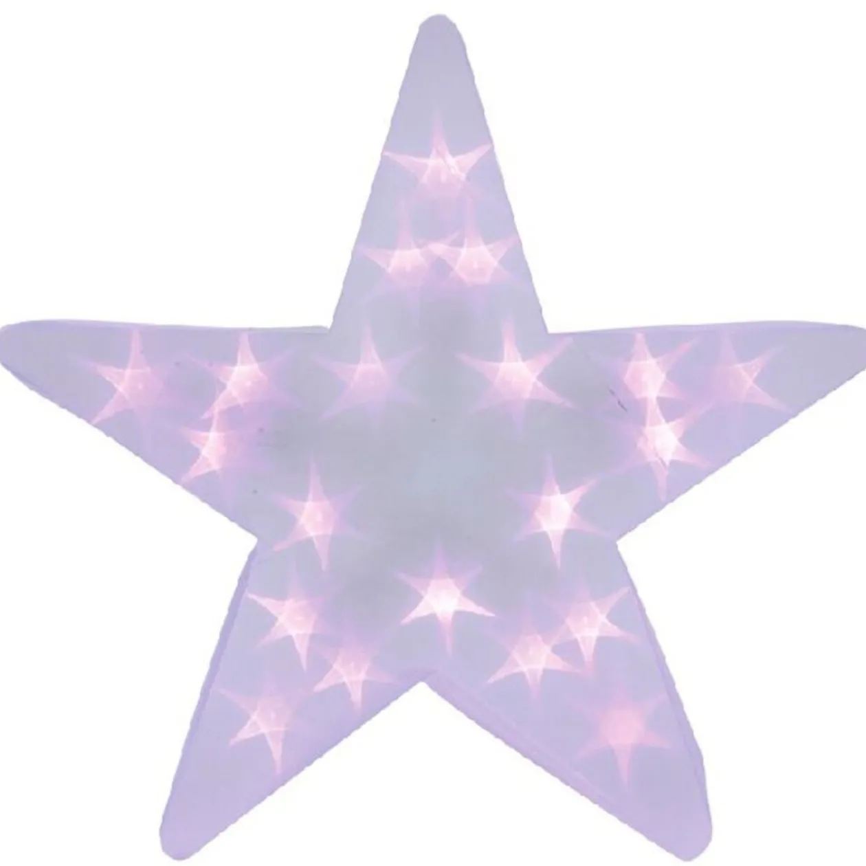 Etoile lumineuse rose fixe