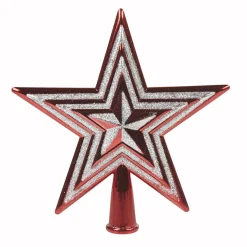 Etoile tête de sapin rouge