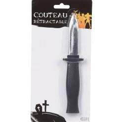 Faux couteau rétractable Halloween