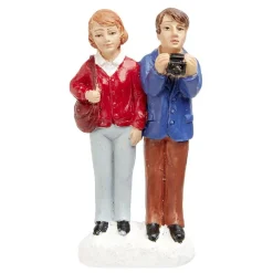 Figurine de Noël couple pour village miniature