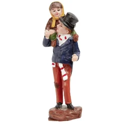 Figurine de Noël Homme avec enfant pour village miniature