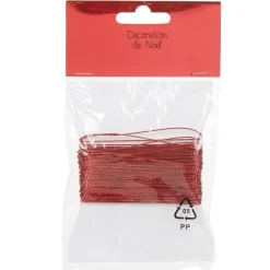 Fil rouge pour suspensions de Noël 20 m