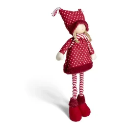 Fillette déco Noël avec jambes extensibles H70cm