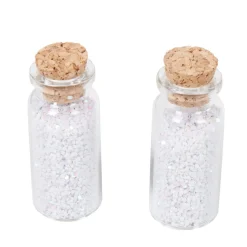 Flacon de paillettes blanches x2