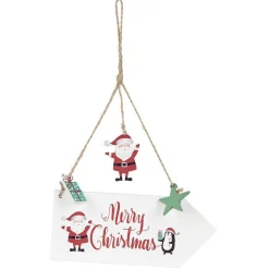 Flèche en bois de Noël à suspendre