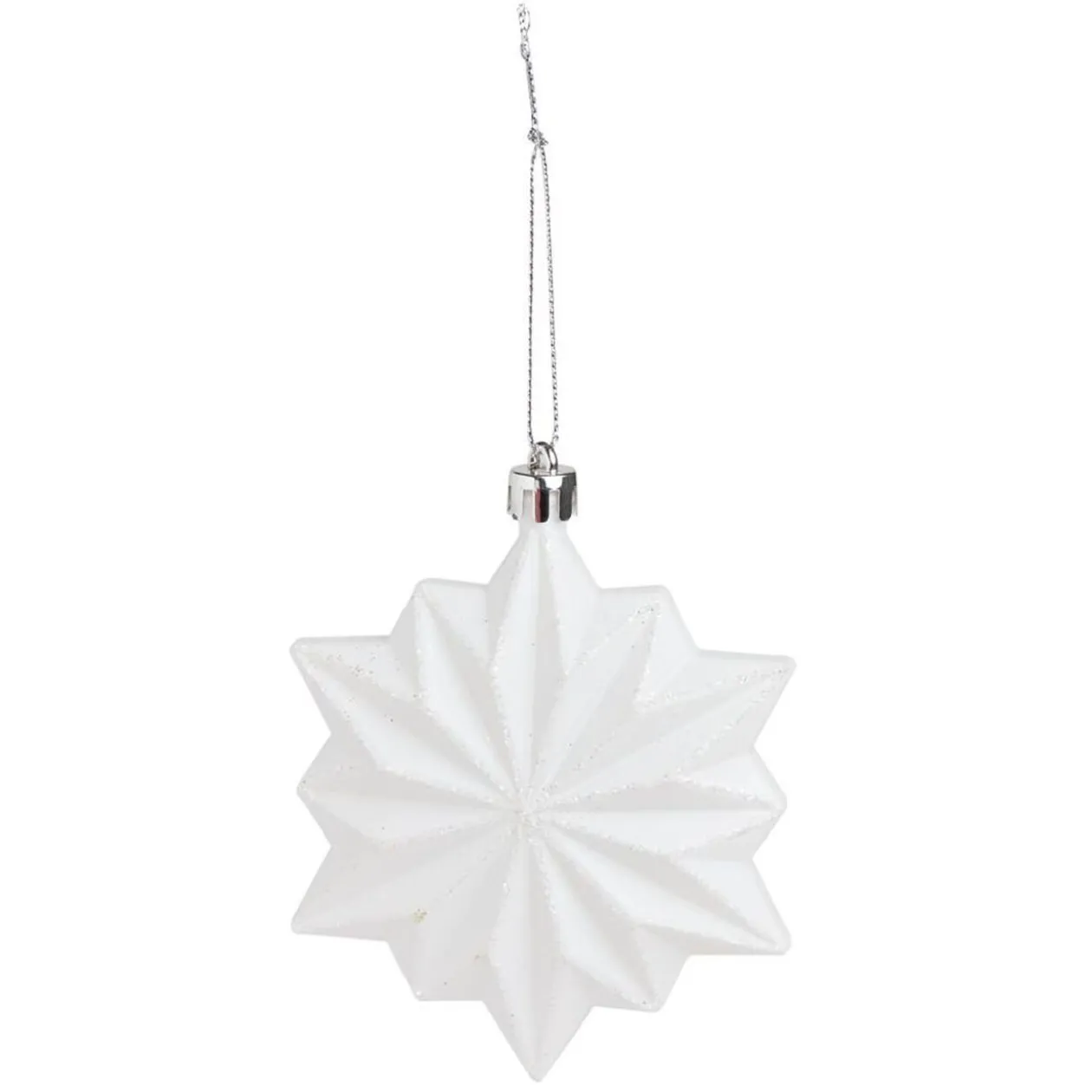 Flocon blanc à suspendre 8,5x2,5xH10,5cm