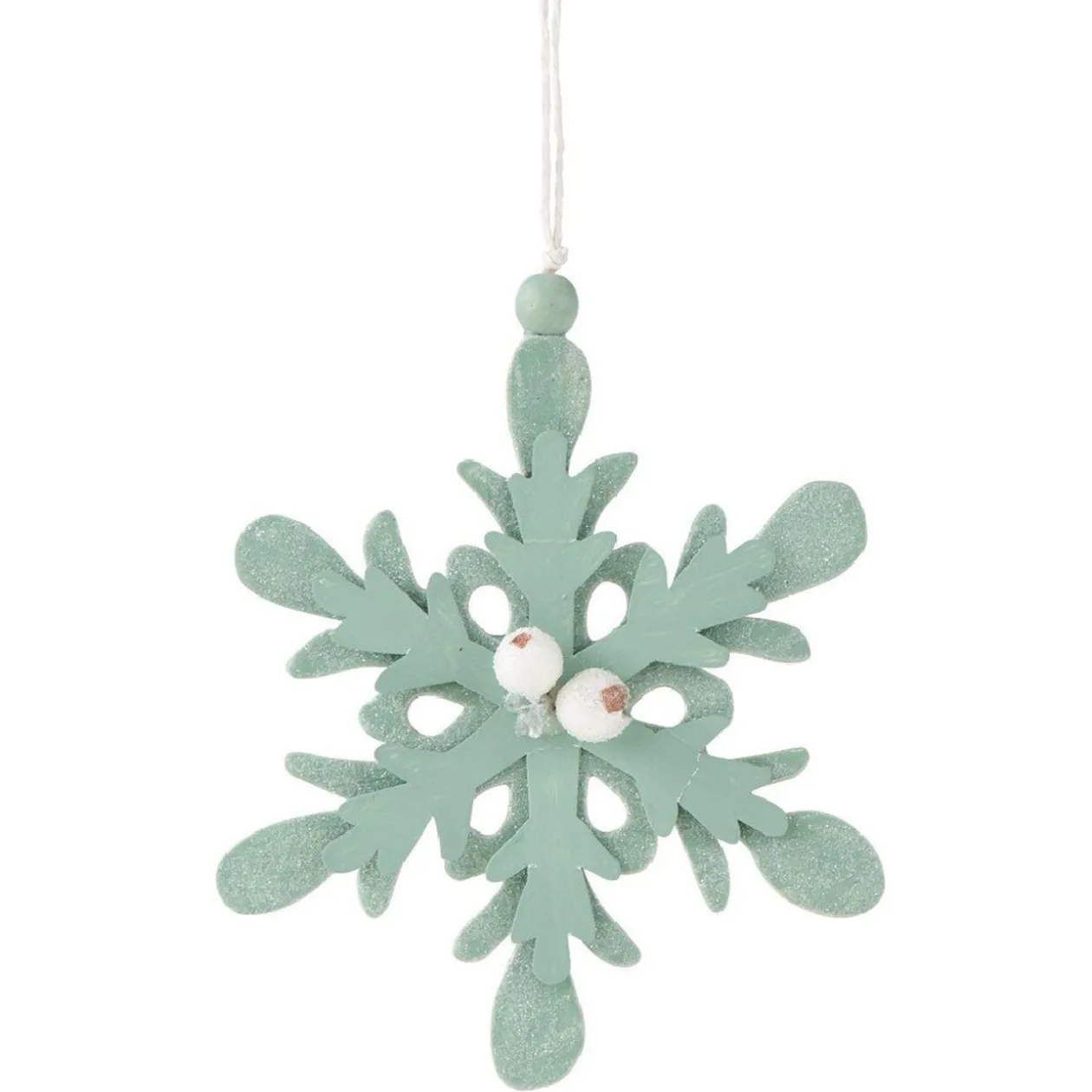 Flocon de neige à suspendre vert