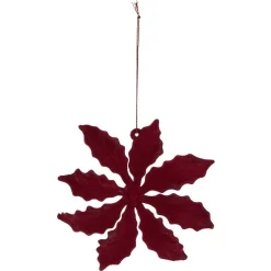 Flocon rouge aspect velours