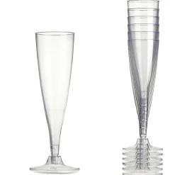 Flûte à champagne transparente réutilisable 11,5 cl x12