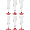 Flûte en plastique rouge réutilisable x6