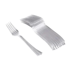 Fourchette en plastique transparent x12