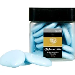 Galet déco opaque bleu clair