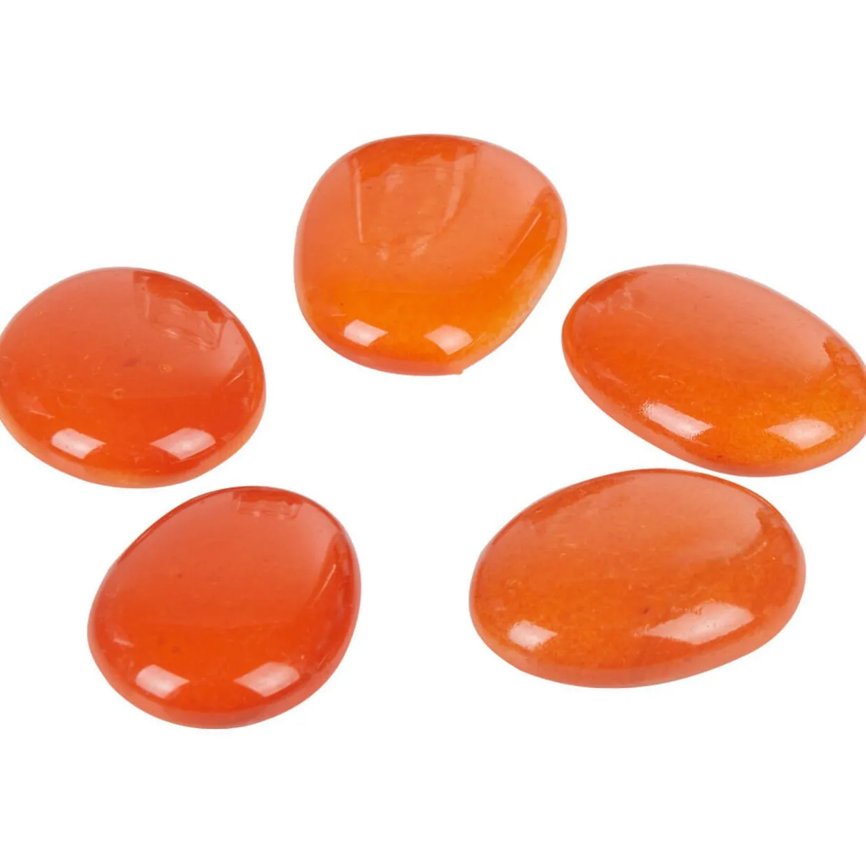 Galets décoratifs oranges