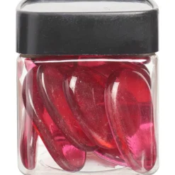 Galets décoratifs rouges transparents