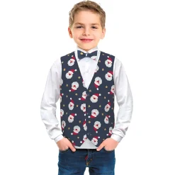 Gilet et noeud papillon de Noël enfant 6/8 ans