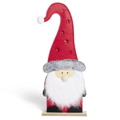 Gnome à poser lumineux avec LED H59,5cm - 2 modèles rouge ou gris
