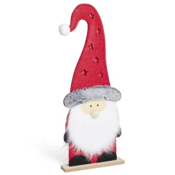 Gnome à poser lumineux avec LED H59,5cm - 2 modèles rouge ou gris