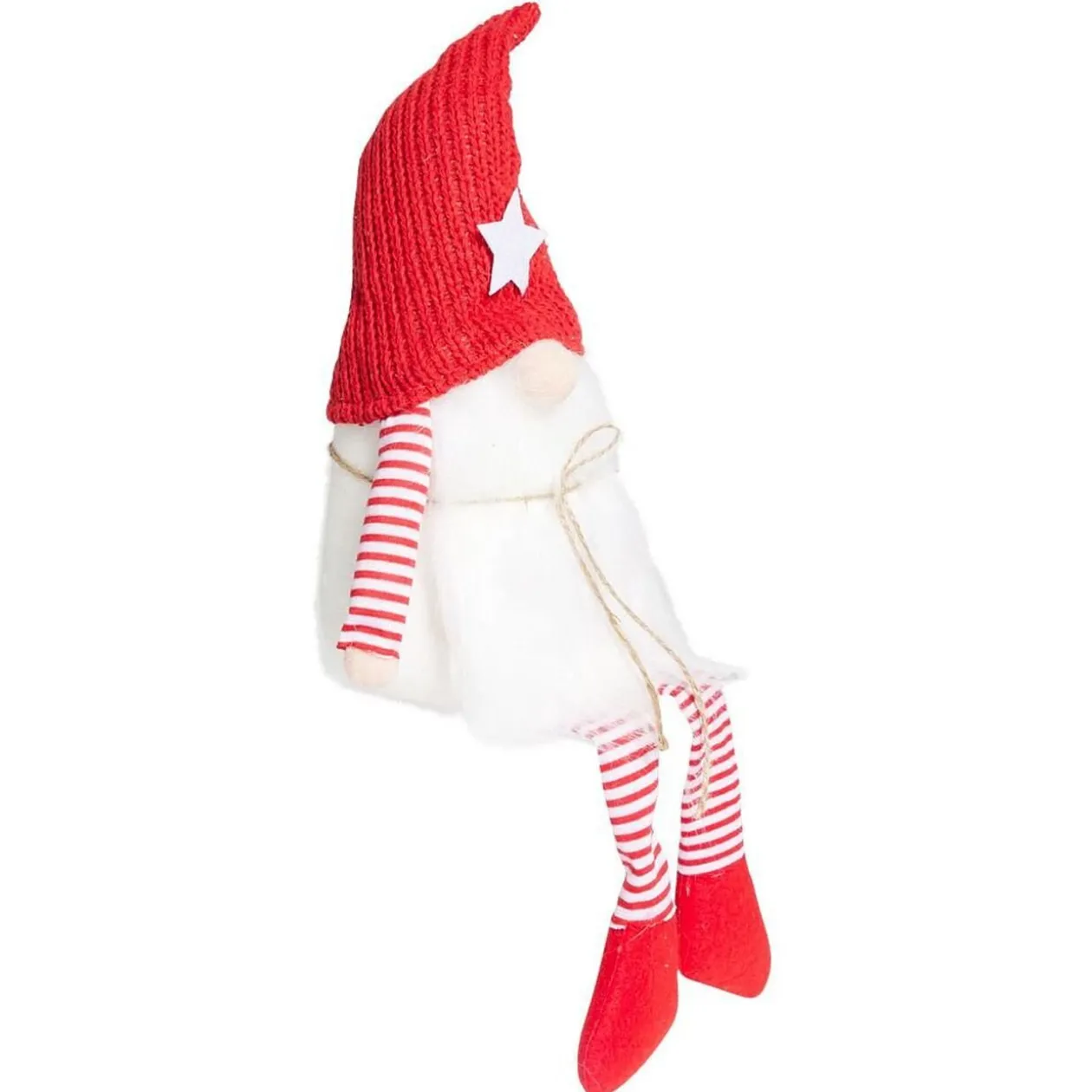 Gnome de Noël à poser avec jambes tombantes H40cm