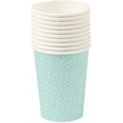 Gobelet en carton bleu et blanc x 10