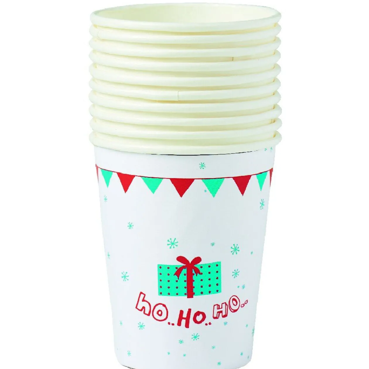 Gobelet en carton design Ho Ho Ho 25 cl x10
