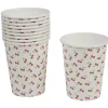 Gobelet en carton design cerise x10