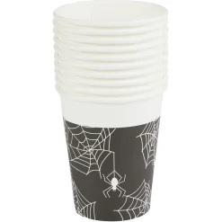 Gobelet en carton Halloween motif araignée 25cl x10