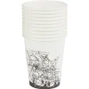 Gobelet en carton Halloween motif toile et fantôme 25cl x10