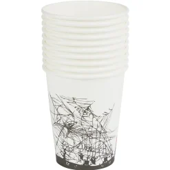 Gobelet en carton Halloween motif toile et fantôme 25cl x10