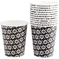 Gobelet en carton imprimé noir et blanc 24 cl x12