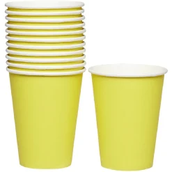 Gobelet en carton jaune 36 cl x12