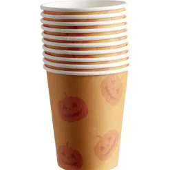 Gobelet en carton motif citrouille 25cl x10