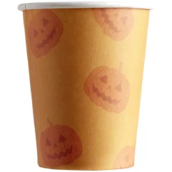 Gobelet en carton motif citrouille 25cl x10