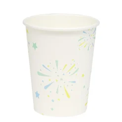 Gobelet en carton motif feux d'artifice x 8
